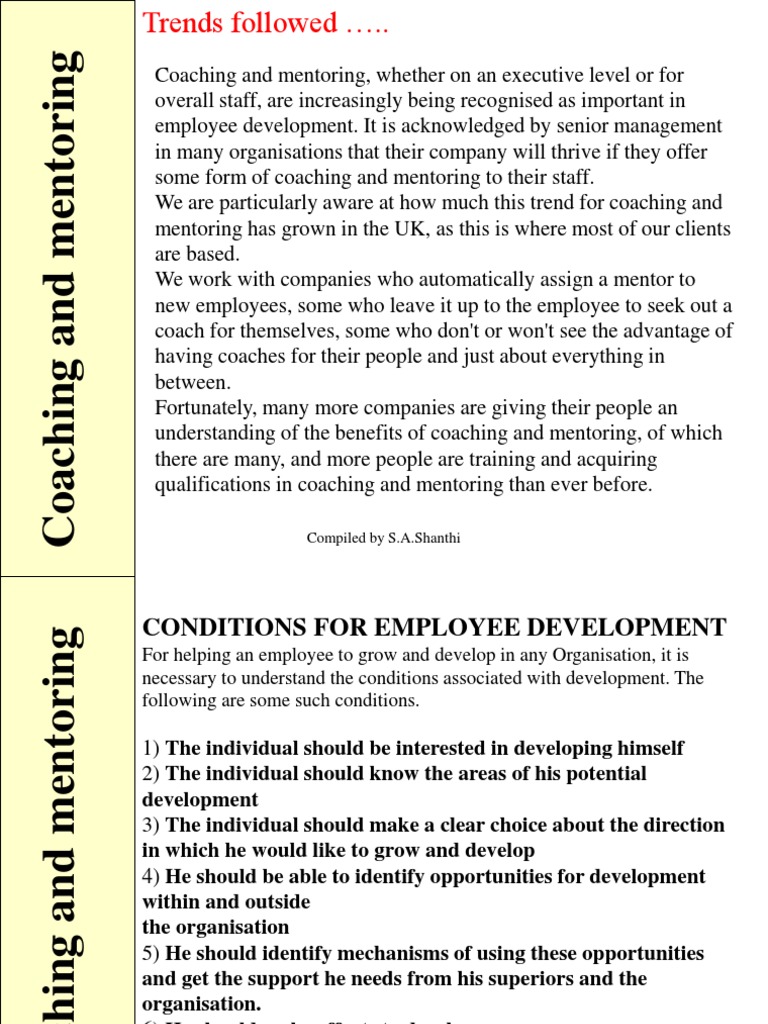 Coaching and Mentoring | PDF | Mentorship | Psychotherapy