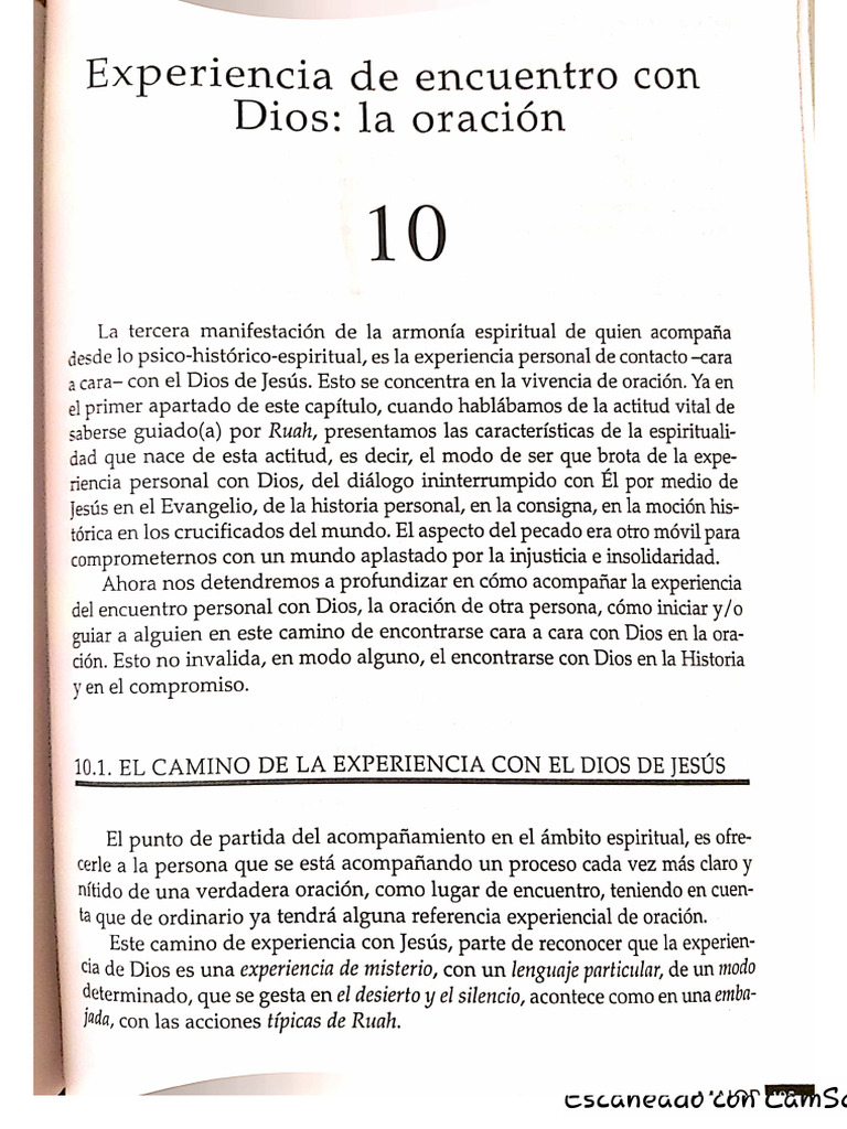 Experiencia de Encuentro Con Dios, La Oración | PDF