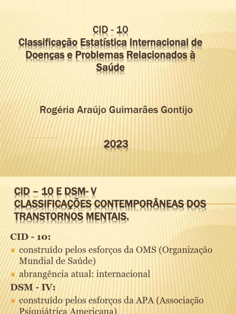 CID - 10 - Classificação | PDF