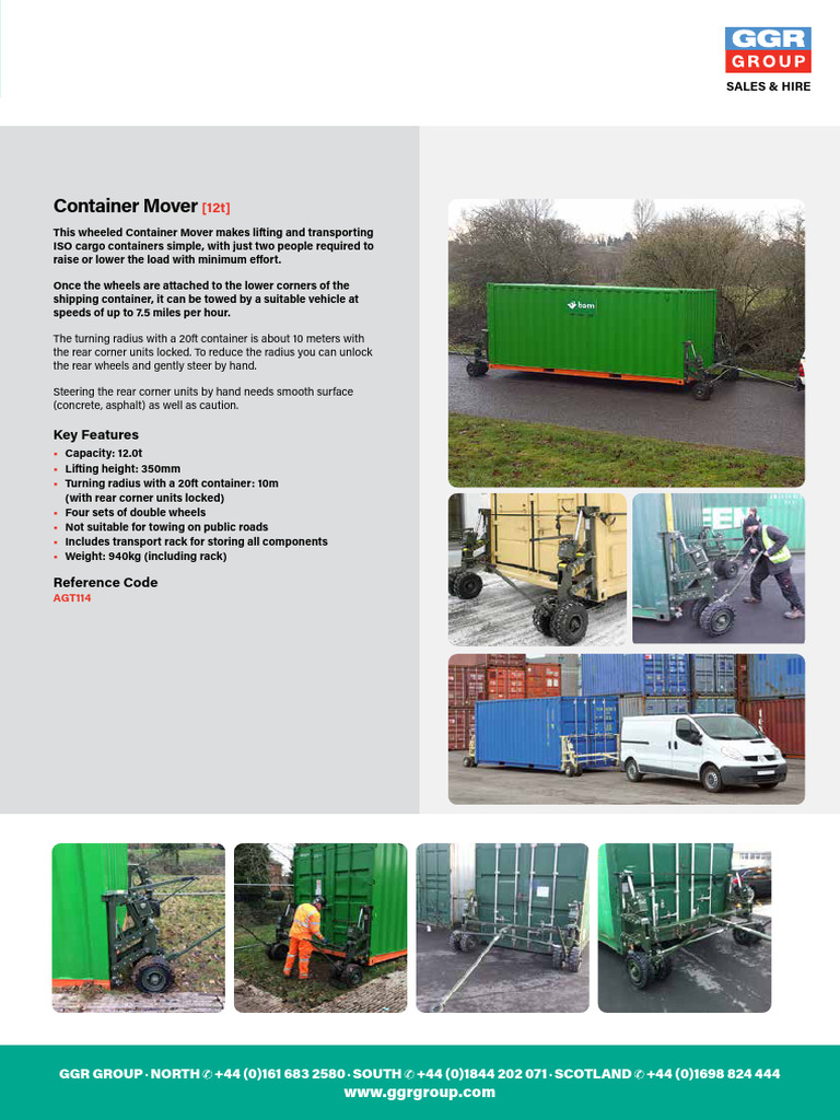 GGR Group Container Mover Specification | PDF