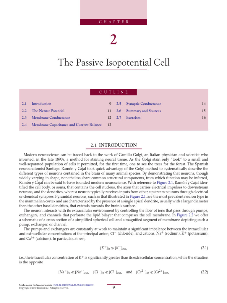 CHAPTER 2 - The Passive Isopotential Cel - 2010 - Mathematics For ...