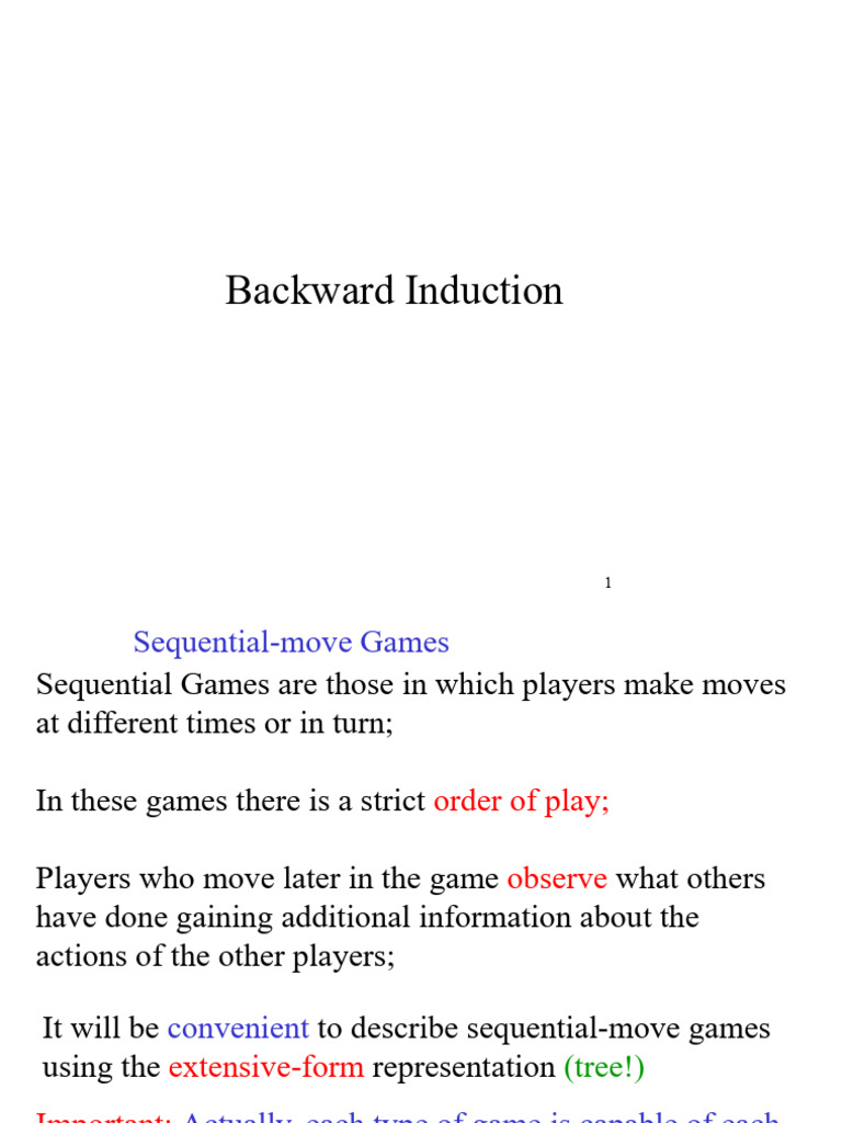 Backward Induction | PDF | Quantitative Research | Mathematical And ...