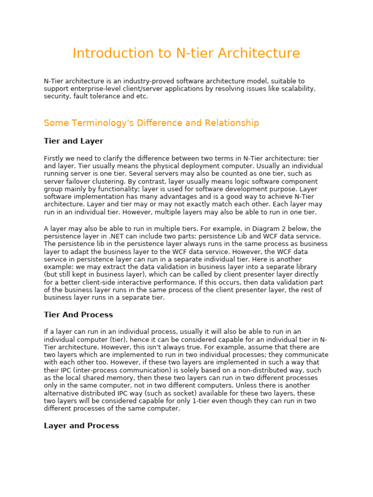 Understanding N-Tier Architecture | PDF | Databases | Technology ...