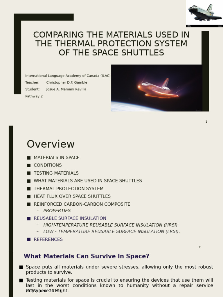 Materials Used On The Space Shuttles (Autoguardado) | PDF