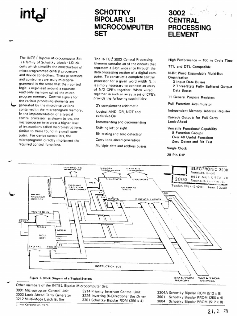 Intel 3002 | PDF