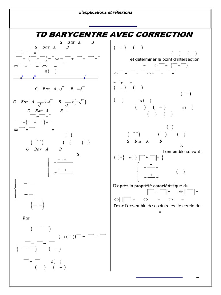 N TD Barycentreex Cor | PDF