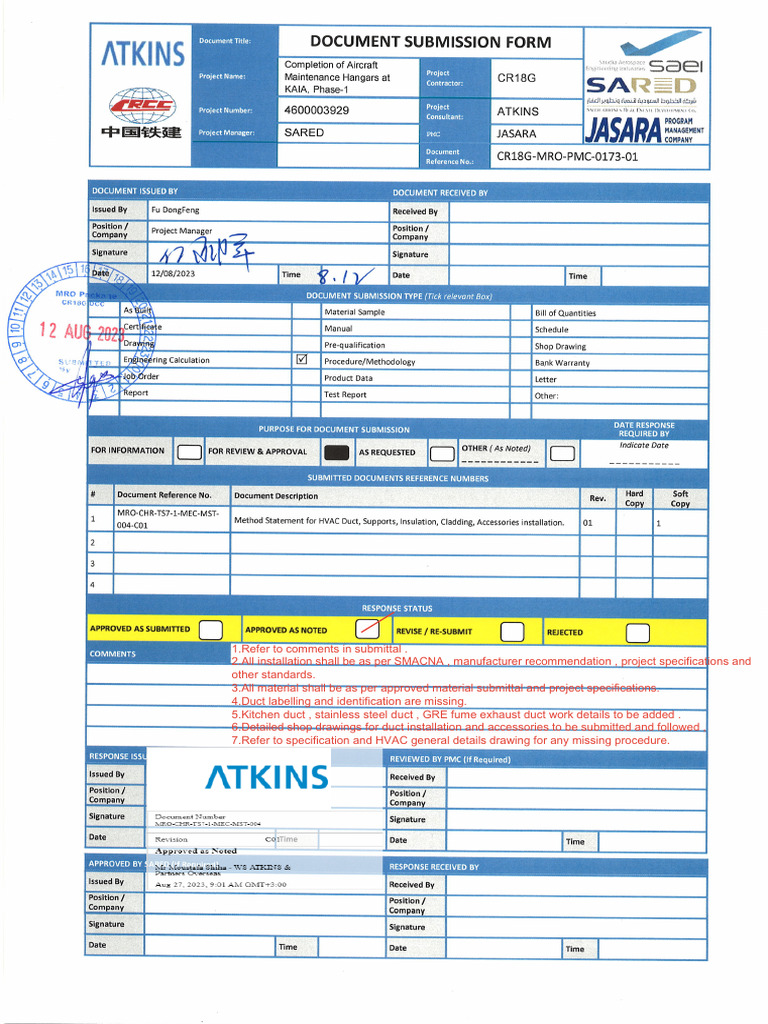 HVAC Duct Installation Method Statement | PDF | Duct (Flow) | Screw