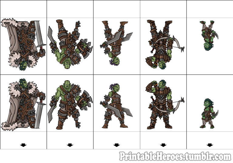 PrintableHeroes Orc Set 01 | PDF