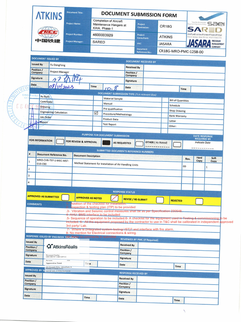 AHU Installation Method Statement Guide | PDF | Personal Protective ...