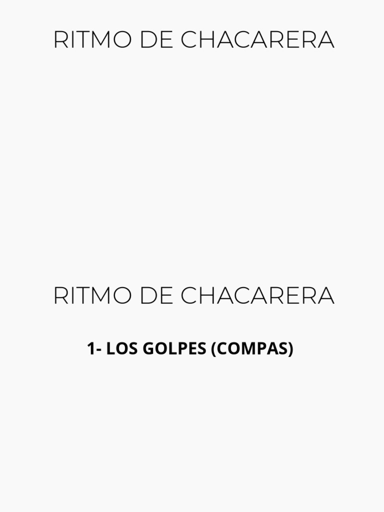 Ritmo de Chacarera | PDF