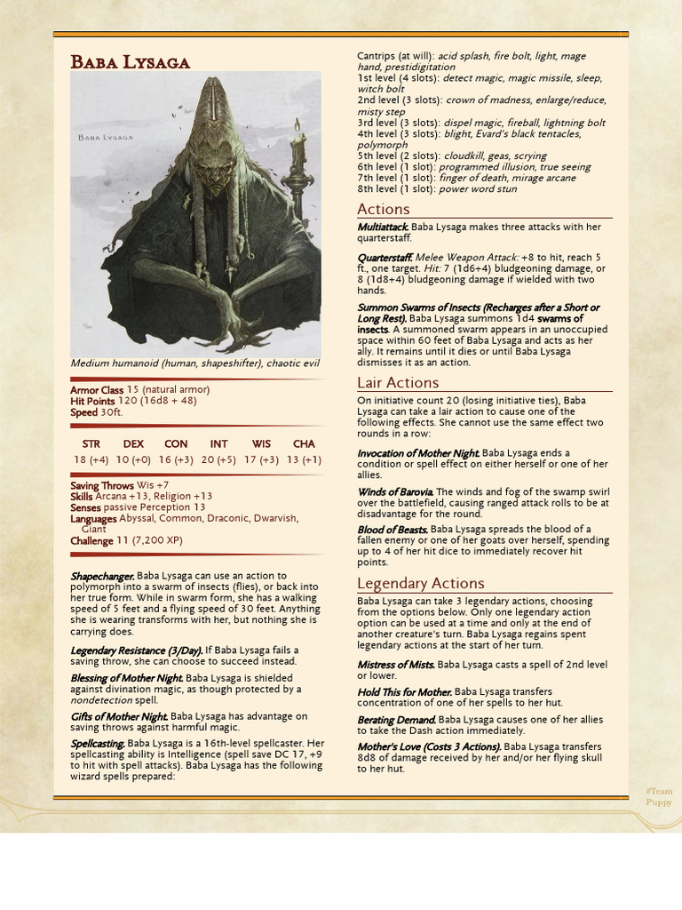 Baba Lysaga Hard Mode | PDF