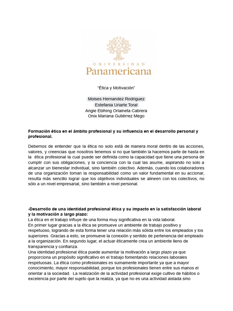 Tema 5 ética Profesional Y Desarrollo Personal Pdf