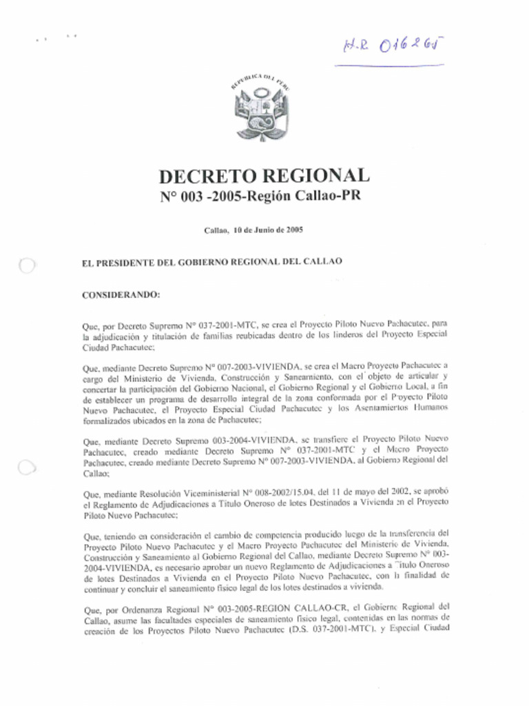 D.R. 003-2005 | PDF