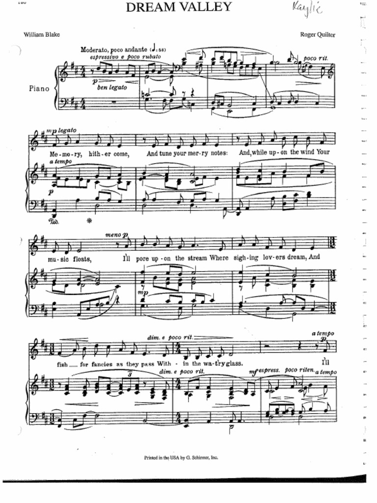 Dream Valley Sheet Music | PDF