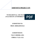 A Comprehensive Project On: "Fundamental and Technical Analysis of Automobile Sector"