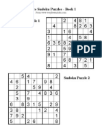 Novice Sudoku Puzzles - Book 1 Sudoku Puzzle 1