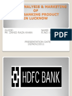 A Depth Analysis & Marketing OF HDFC Banking Product in Lucknow