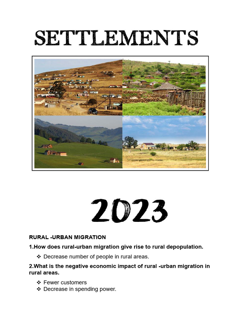 Settlement and Economic Geography | PDF | Cost Of Living | Social Science