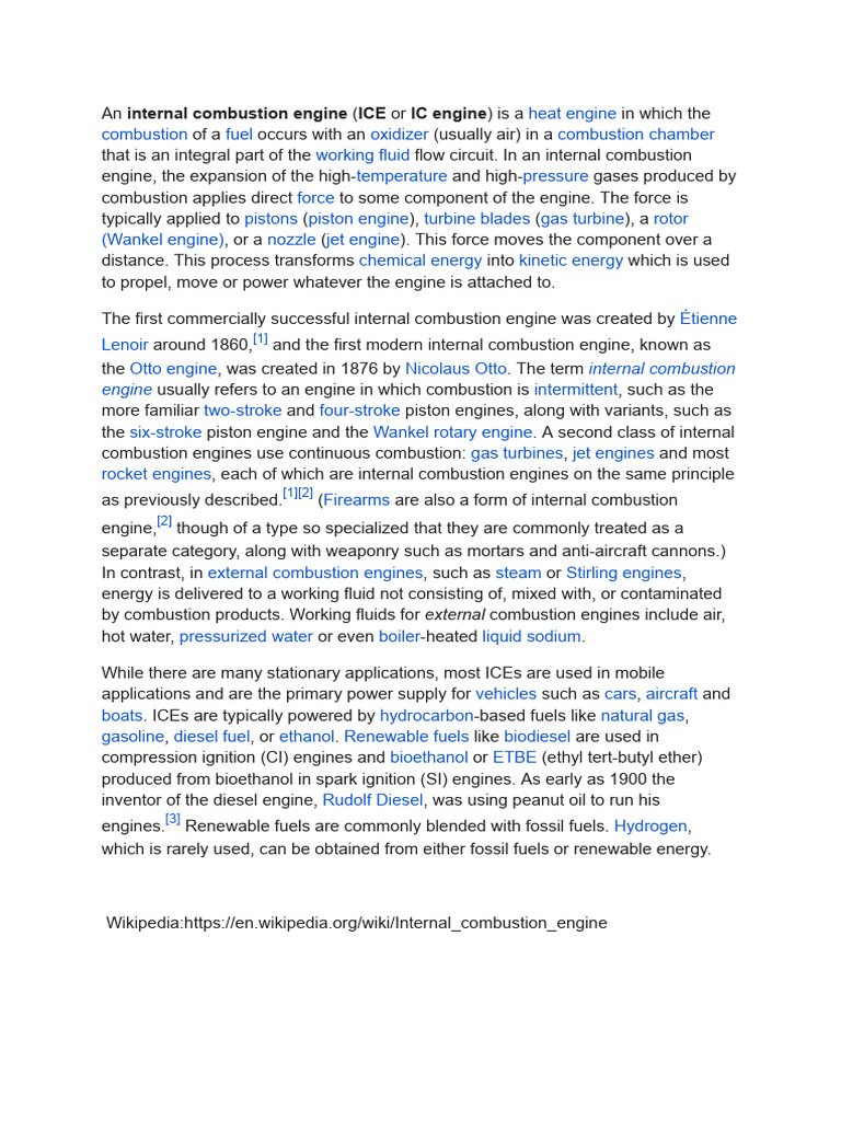 Understanding Internal Combustion Engines | PDF | Internal Combustion ...