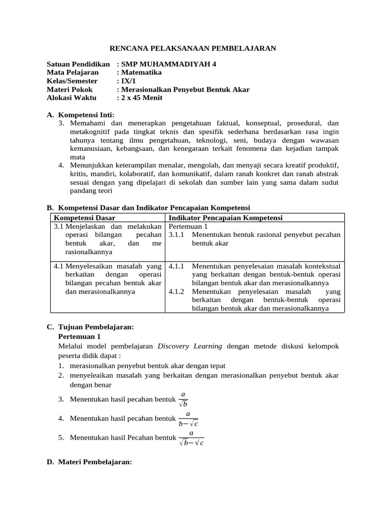 RPP PLP 3 | PDF