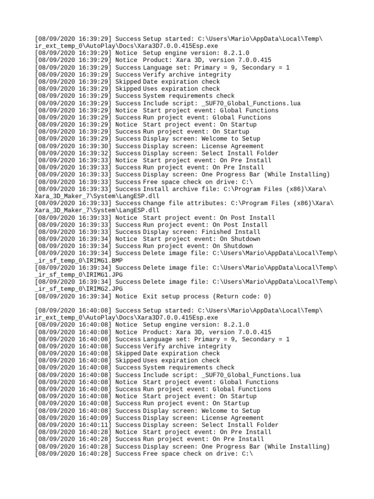 Xara 3d setup log pdf