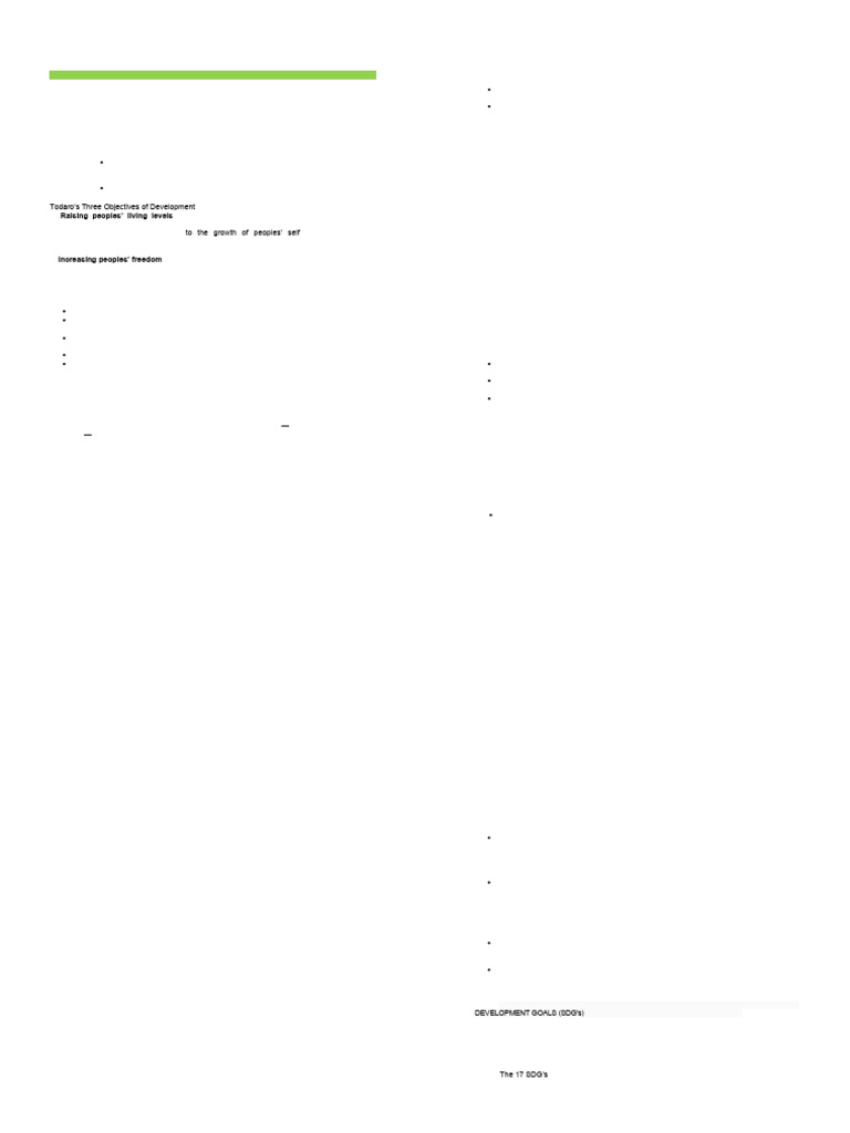 Unit 1 Econ Dev | PDF | Gross Domestic Product | Economic Growth