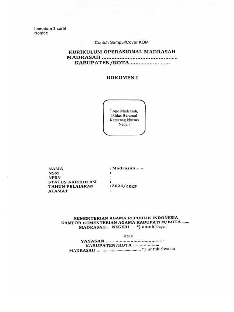 Contoh Format Kom | PDF