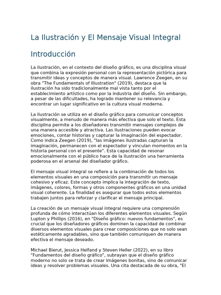 Ilustración y Mensaje Visual en Diseño | PDF | Diseño | Diseño gráfico