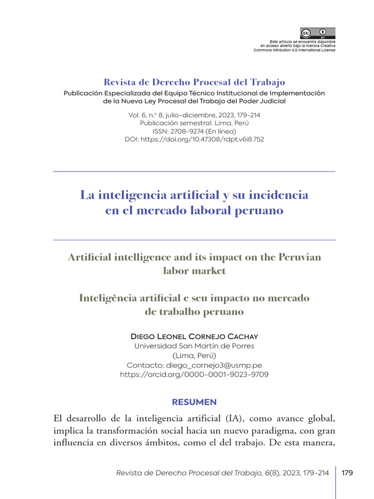 La Inteligencia Artificial y Su Incidencia en El Mercado Laboral ...