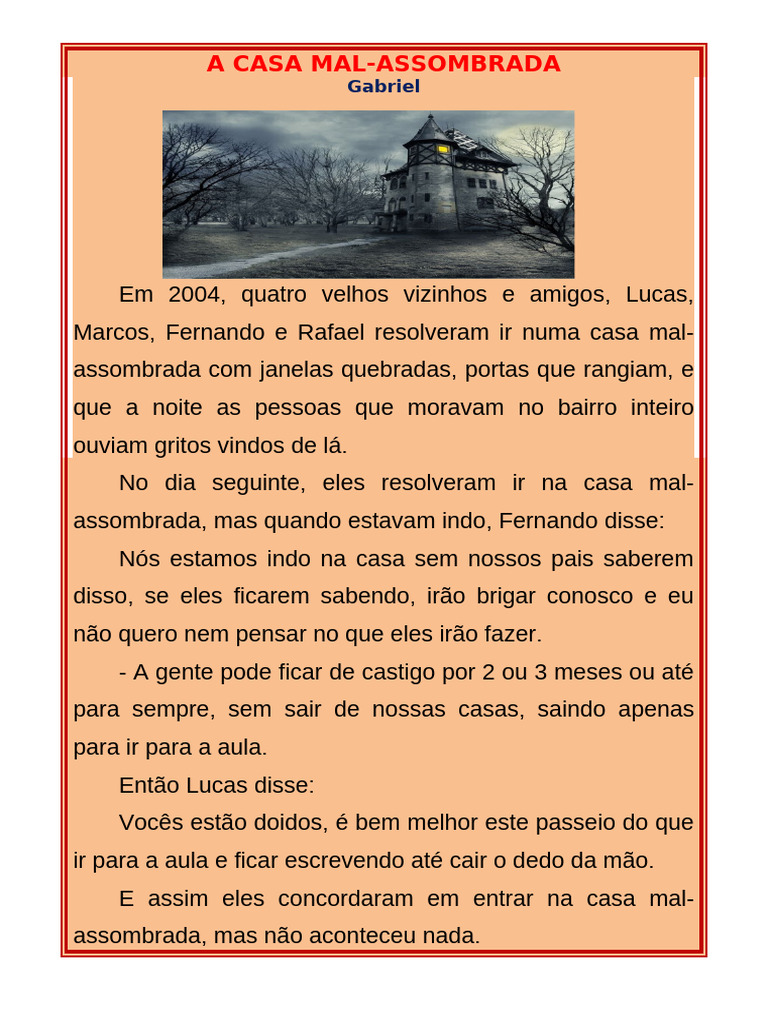 A Casa Mal-Assombrada | PDF