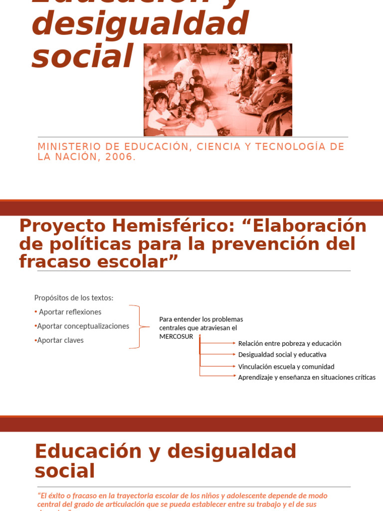 Educación y Desigualdad Social - Problematicas | PDF