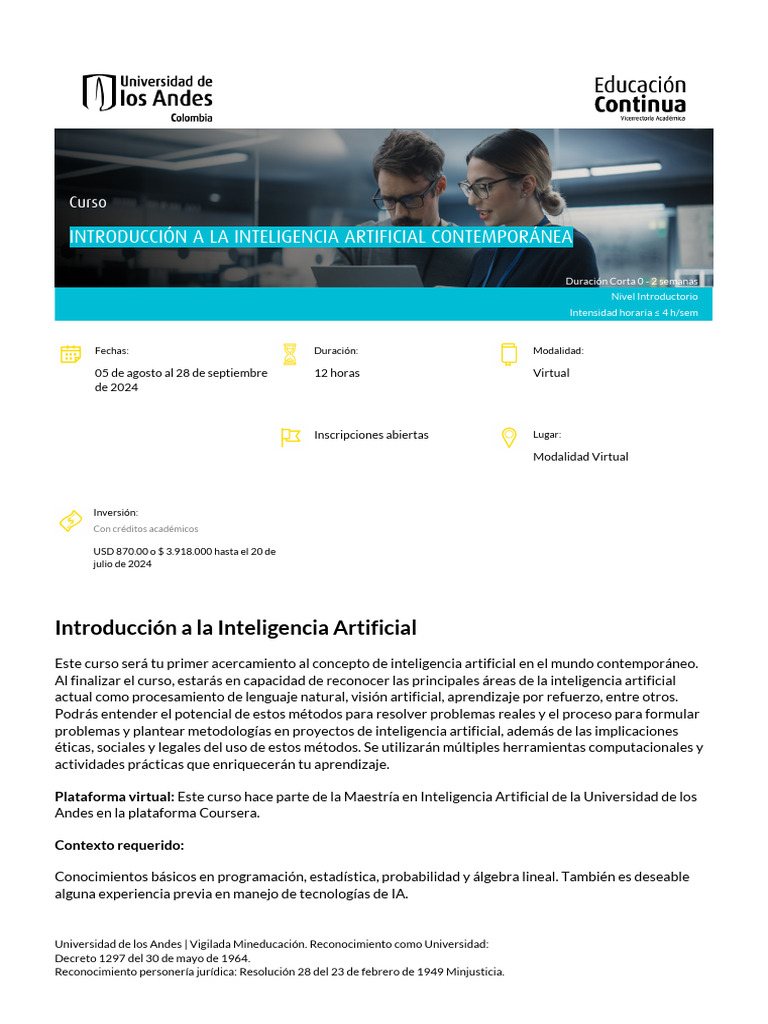 Introducción A La Inteligencia Artificial Contemporánea | PDF