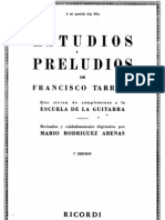 ARENAS - La Escuela de La Guitarra 5 - Estudios y Preludios de Francisco Tarrega