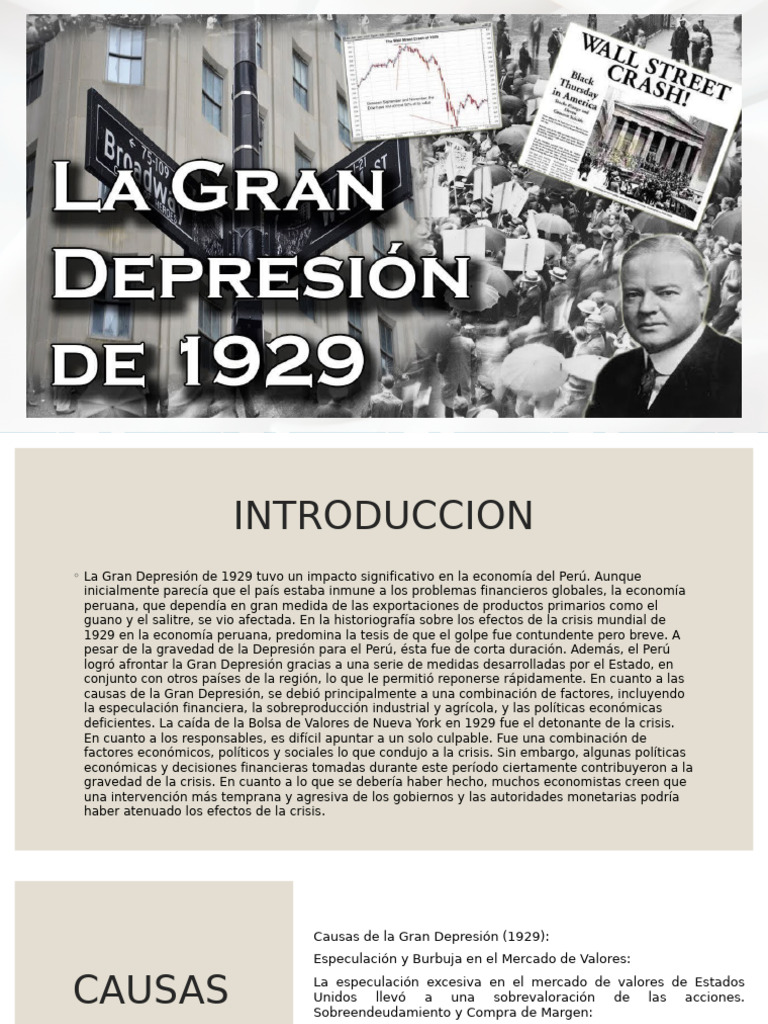 Economia La Gran Depresion Pipipi | PDF