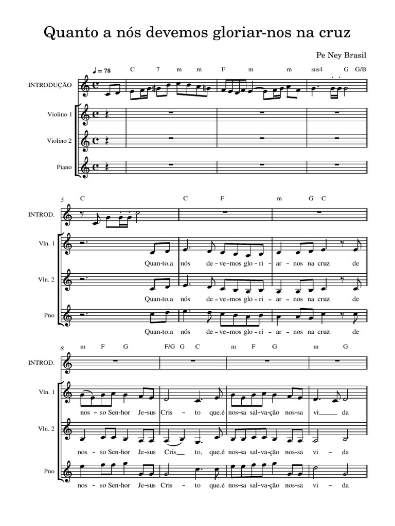 Quanto A Nos Devemos Gloria-Nos Na Cruz | PDF