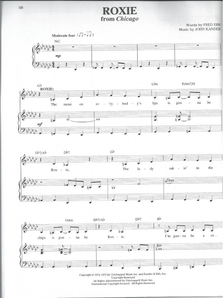 Roxie Chicago Pdf