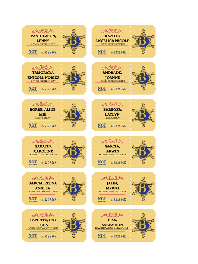 Stub For Christmas Party | PDF