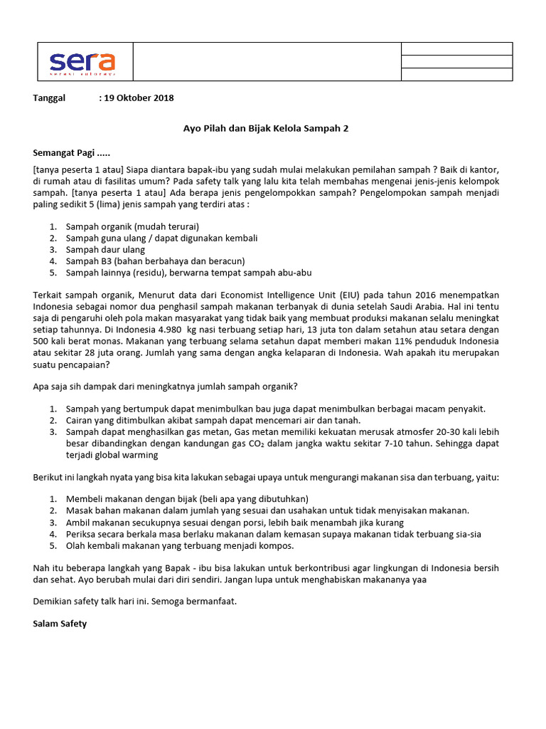 Ayo Pilah Dan Bijak Kelola Sampah 2 Pdf