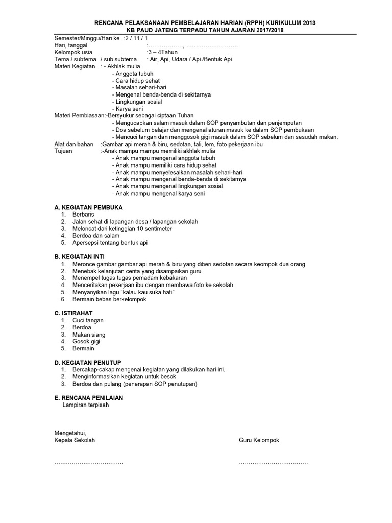RPPH KB-B SMT2 Minggu - 11 - Api | PDF