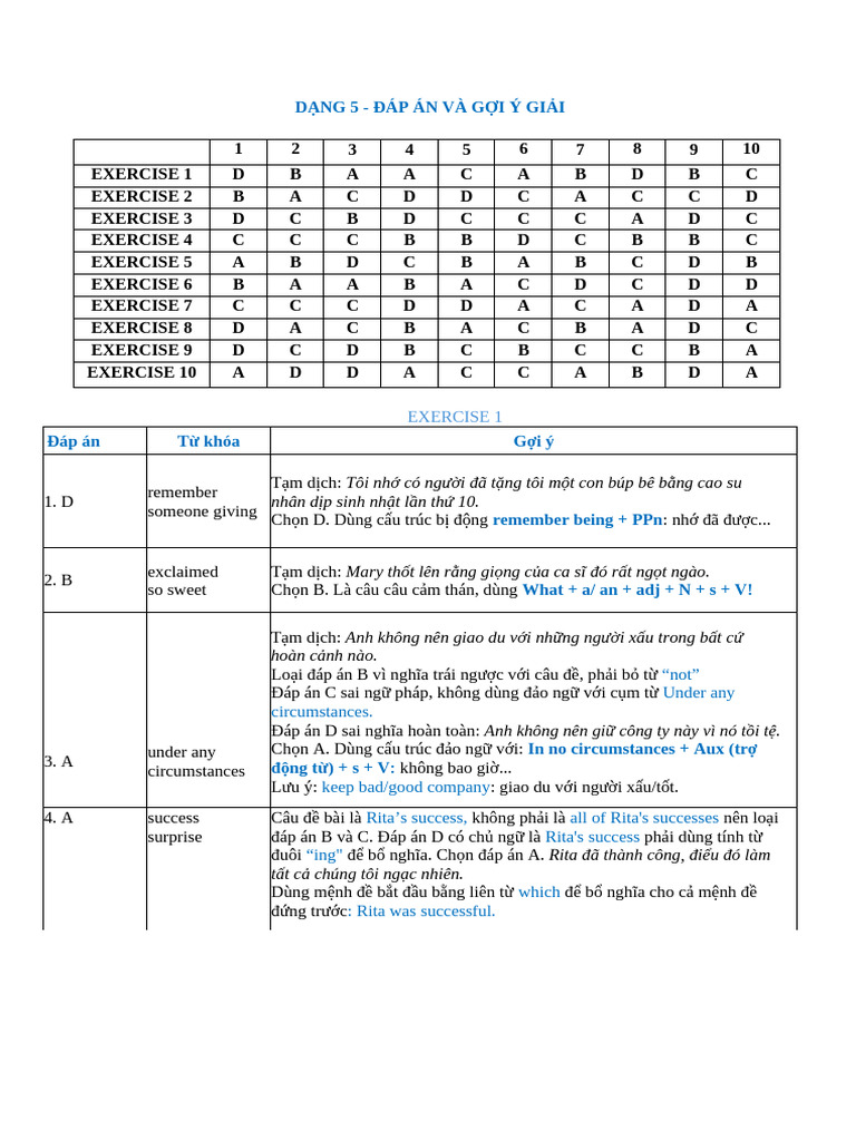 D NG 5 Key | PDF