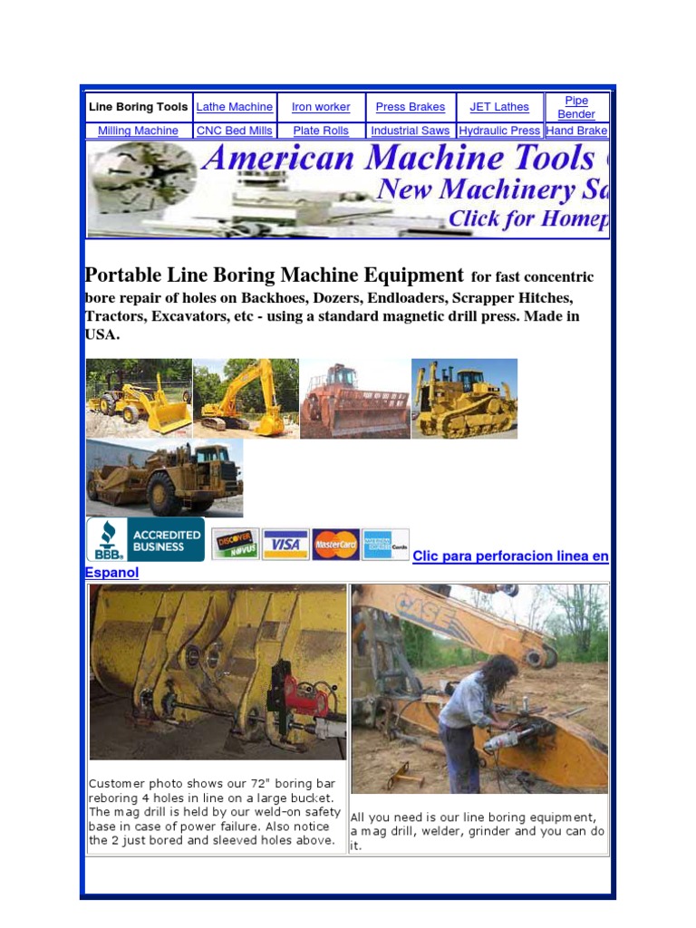 Line Boring Tools PDF Drill Bearing (Mechanical)