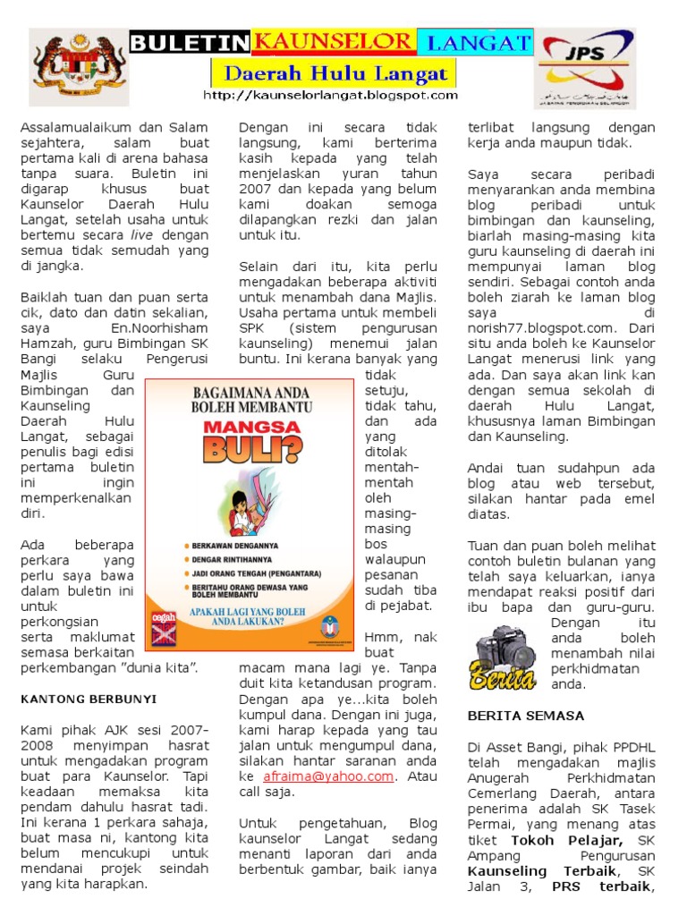 Buletin Kaunselor Langat Pdf