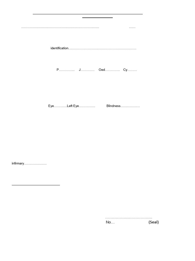 Format of Medical Certificate | PDF