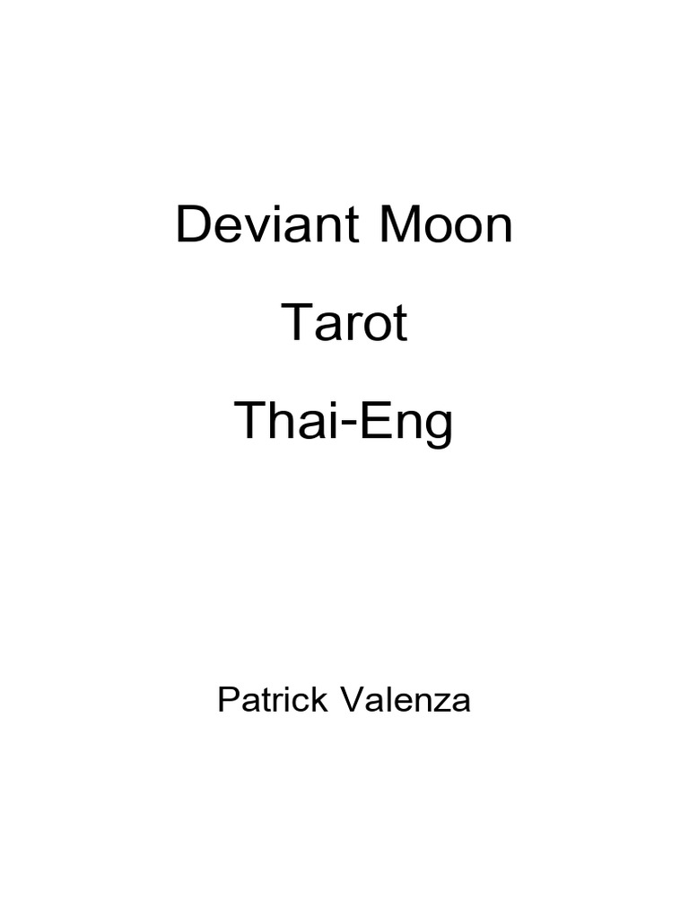 Deviant Moon Tarot: Thai-English Guide | PDF | Tarot | Self-Improvement