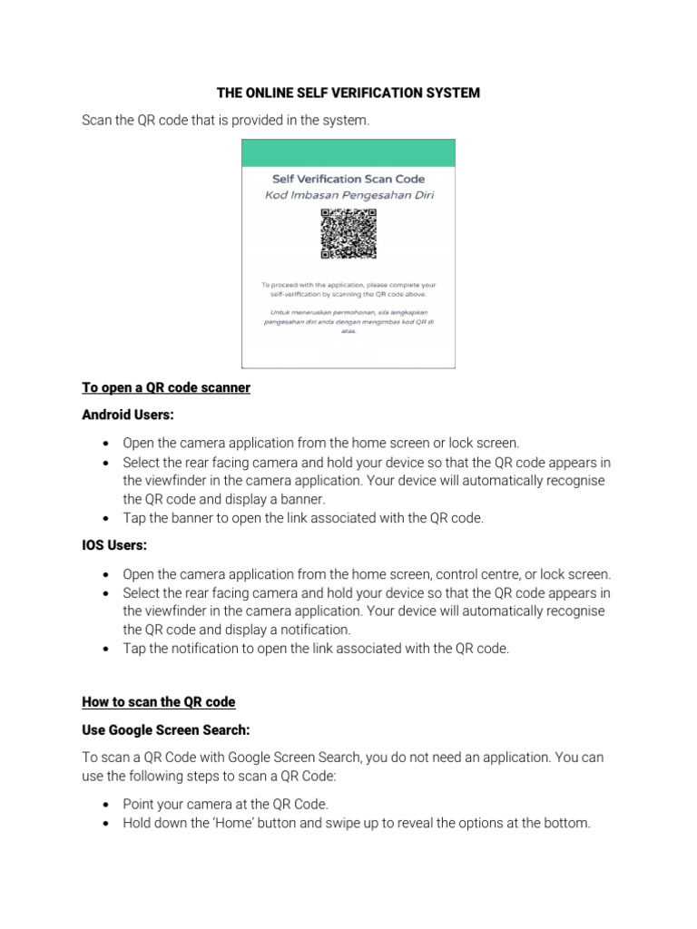 Self Verification | PDF