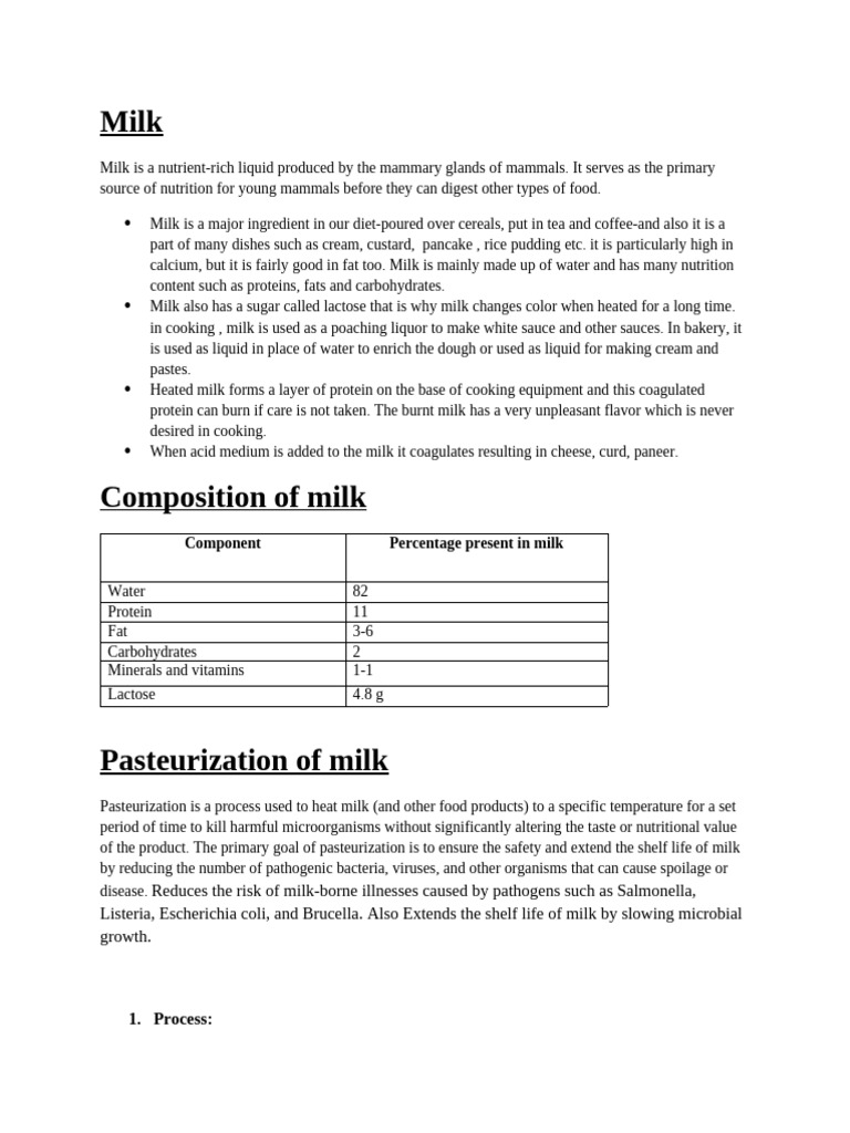 Milk and Cheese | PDF