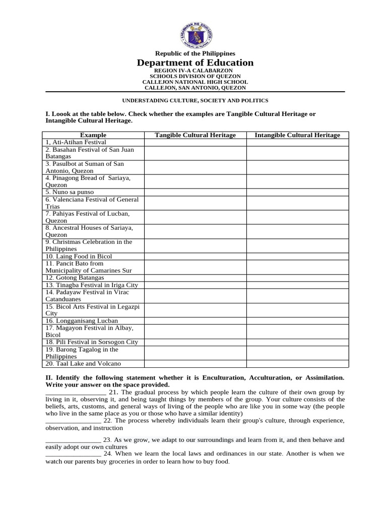 Enculturation in Philippine Culture | PDF | Multimedia | Foreign ...