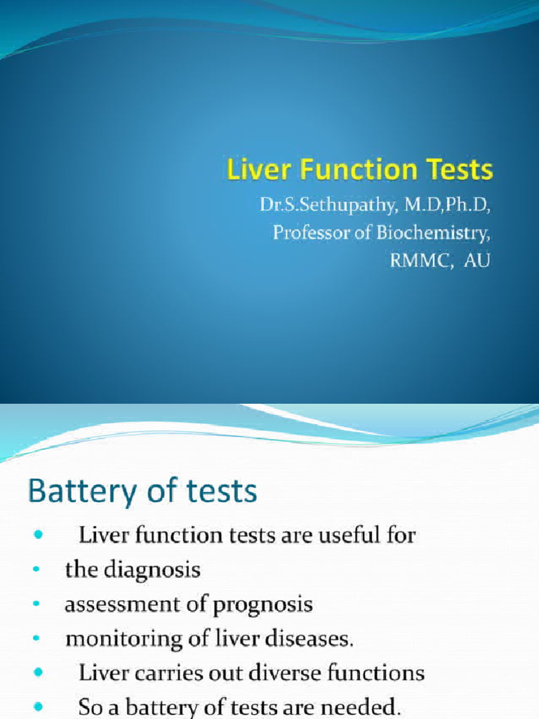 Liver Function Tests 2020 | PDF