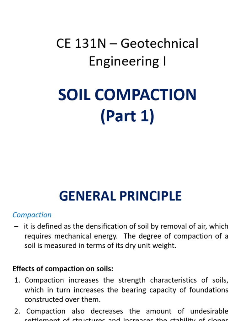 Lesson 7 Soil Compaction Part 1 | PDF