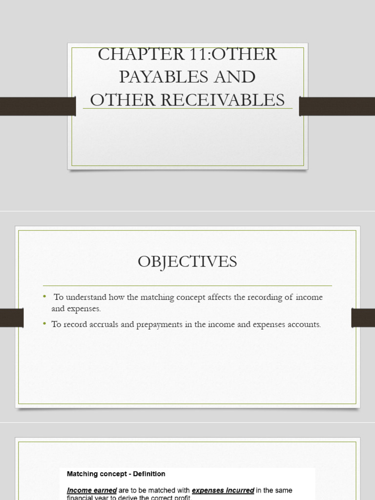 CHAPTER 11 Other Payables and Other Receivables | PDF | Business ...